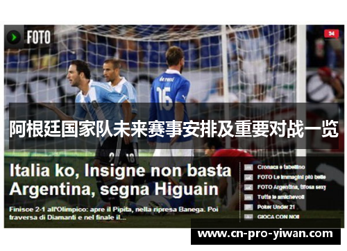 阿根廷国家队未来赛事安排及重要对战一览